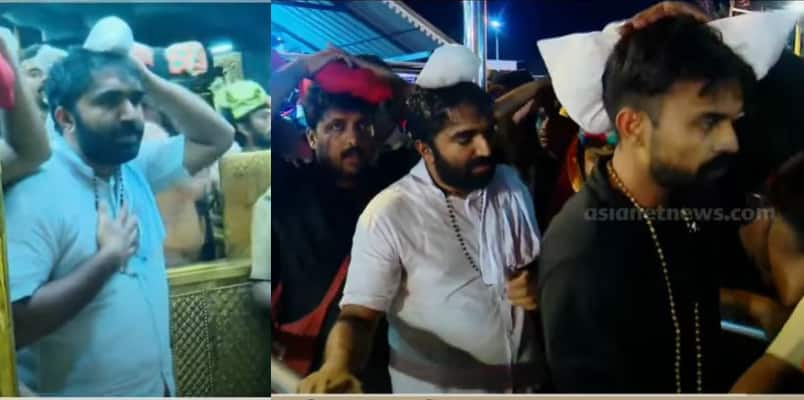 congress mla chandy oommen visit sabarimala pilgrimage darshan 