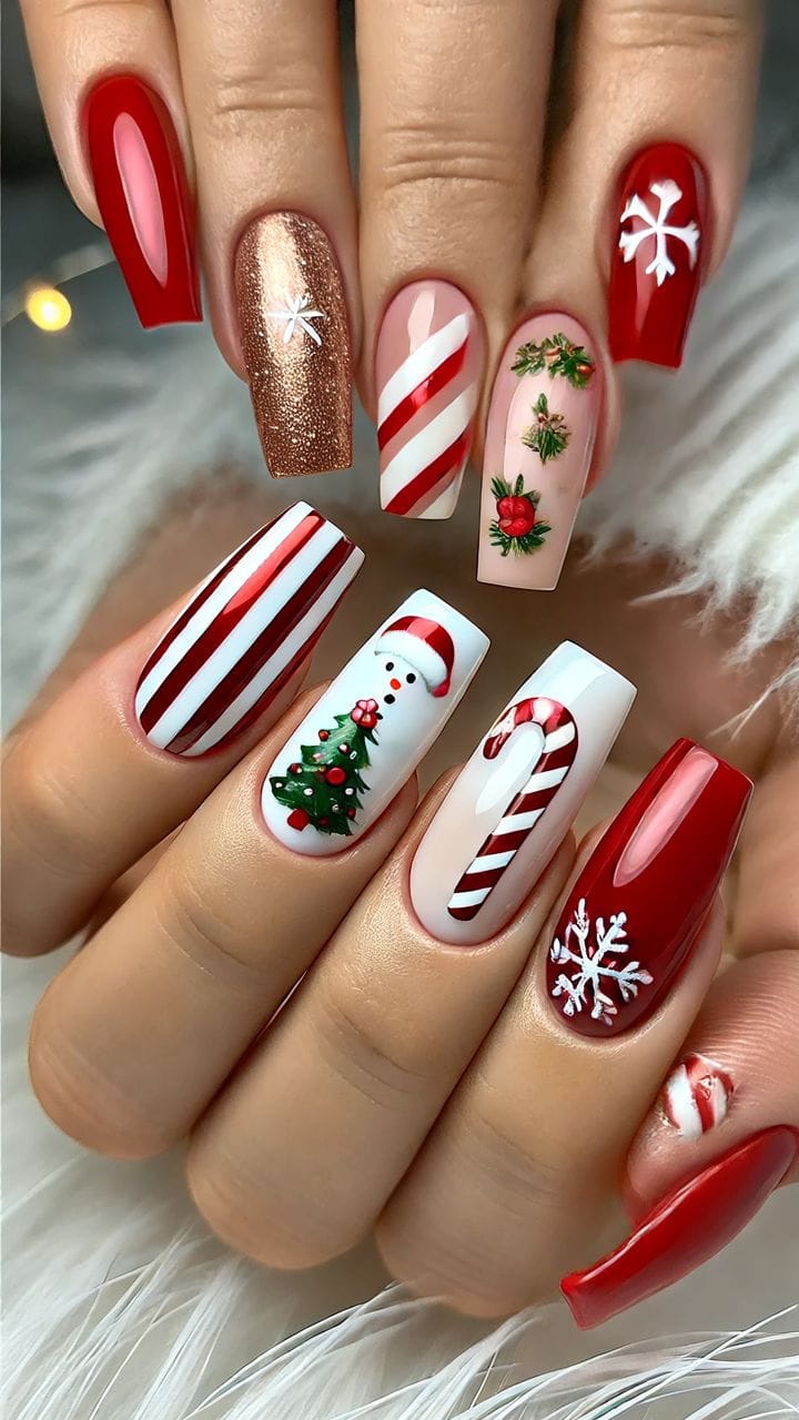 Christmas 2024 साठी खास 8 Nail Art डिझाइन, नखं दिसतील आकर्षक