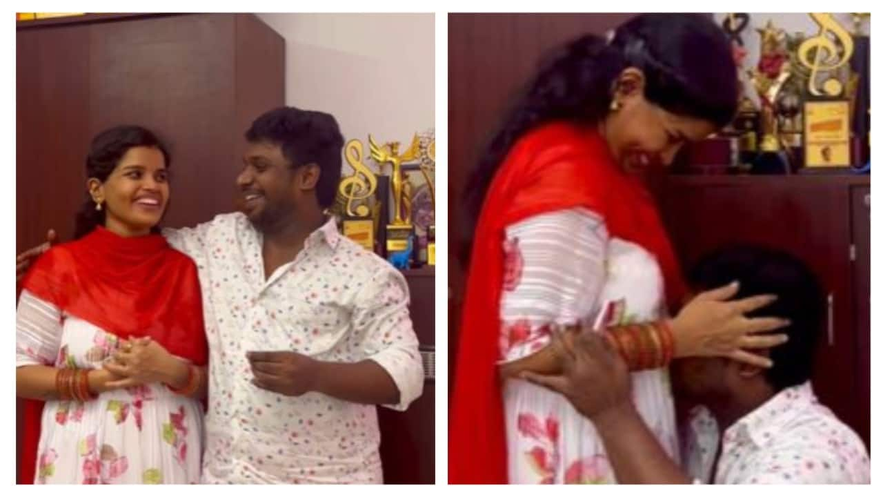 Vijay tv Kalakka Povathi Yaaru fame Nanjil Vijayan announced wife Mari Pregnancy mma