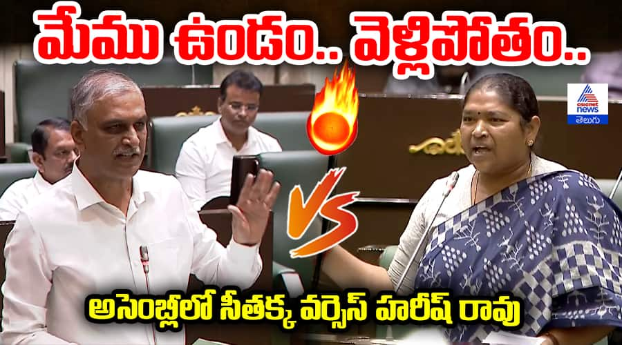 Telangana Assembly Sessions Harisha Rao vs Seethakka