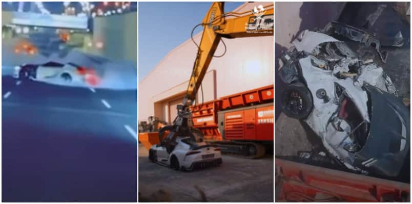 Road rage qatar government crushed luxury car harsh punishment for rash driving