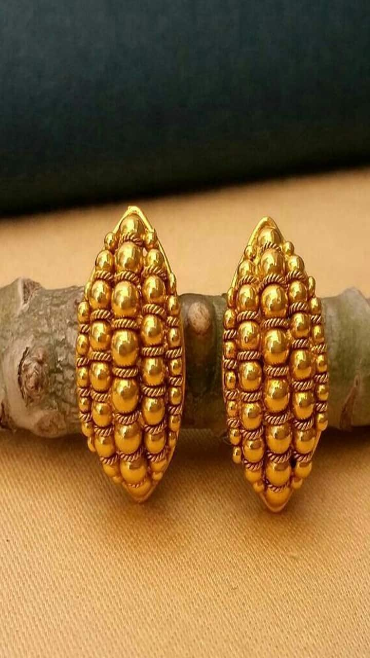 New Year 2025 Gift Ideas Budget Friendly 3gm Gold Earrings for Wife