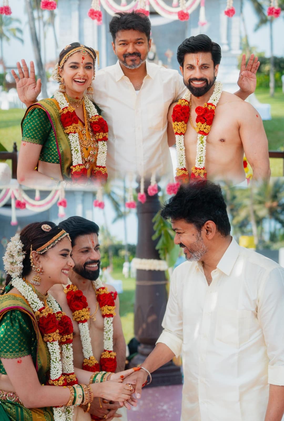 Vijay attends Keerthy Suresh wedding photos go viral JMS