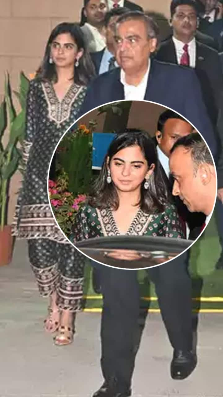 Isha Ambani Emerald Kurta Set Price at Dhirubhai Ambani International School Annual Day gow