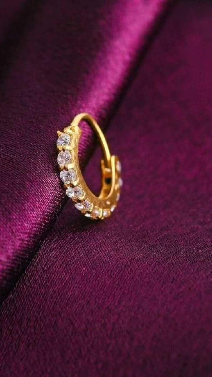 Trendy 1 Gram Gold Nose Ring Designs for Women and Girls mrq