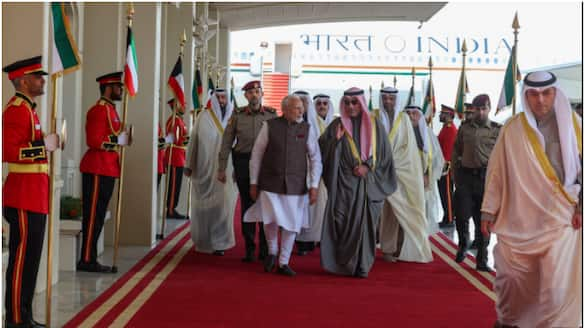 Indian PM Narendra Modi received warm reception in kuwait 