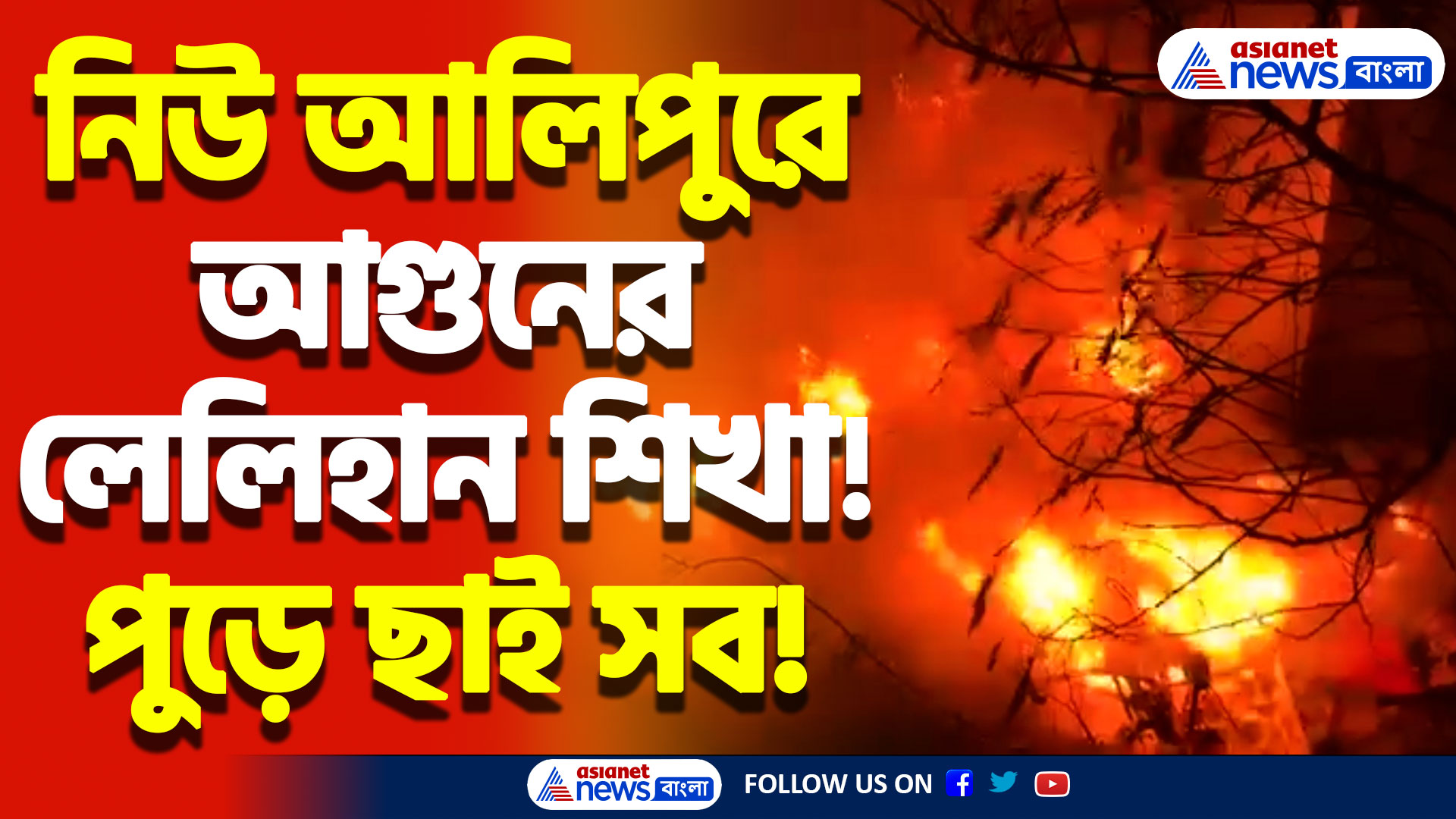 নিউ আলিপুরের বস্তিতে বিধ্বংসী আগুন! পুড়ে ছাই একাধিক ঝুপড়ি, আগুন নেভাতে মরিয়া দমকল