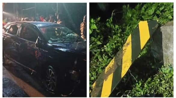 Nedumangad car lost control and crashed into a tree stump child died in accident 