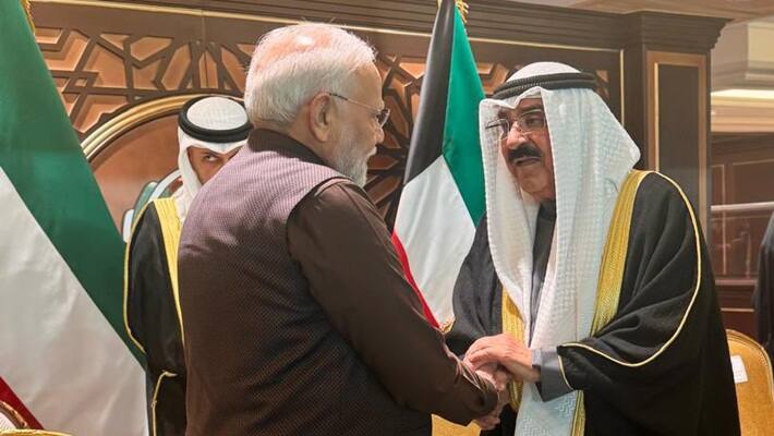Narendra Modi meets Kuwait Emir