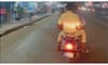 image of Mumbai Police riding triple seat without helmet in a two wheeler goes viral in social media 