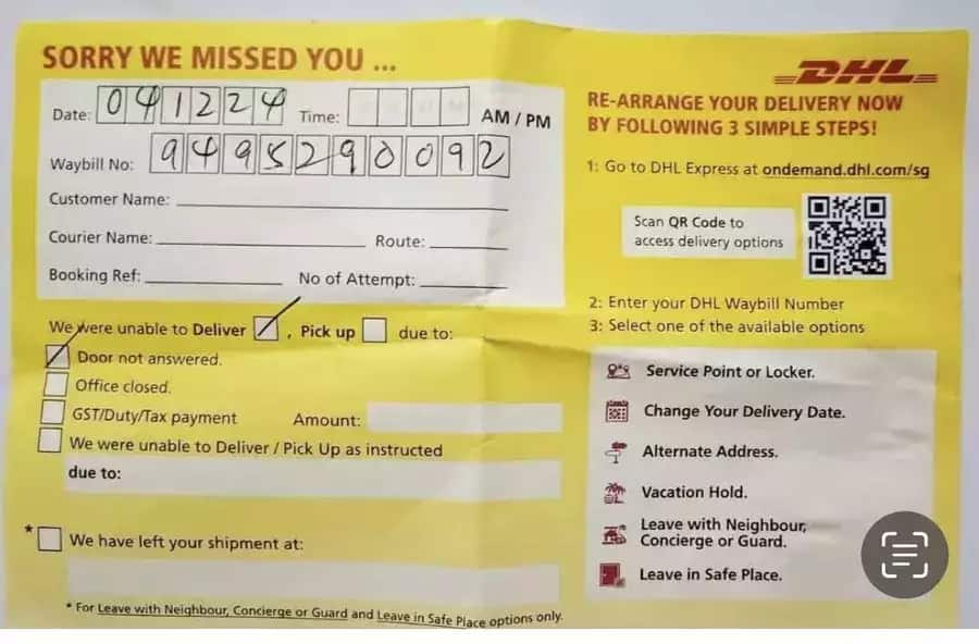 shocking QR code scam in DHL courier gan