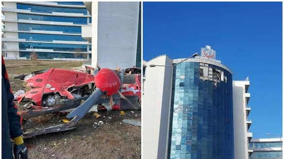 Helicopter crashes into Turkish hospital amid thick fog; two pilots among 4 dead; WATCH chilling footage shk