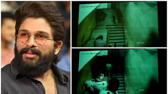 cctv video of allu arjun Escorted by police Out Of Theatre 