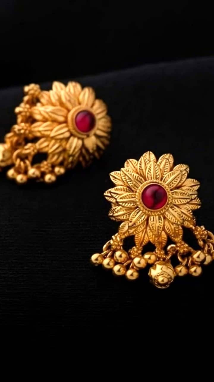 Gold Tops Earrings Designs for Wedding and Daily Wear mrq