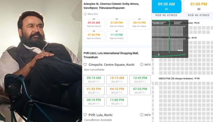 barroz advance booking box office mohanlal santosh sivan antony perumbavoor aashirvad cinemas