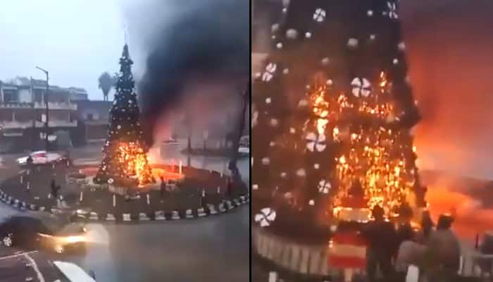 Christmas tree burning sparks protests in Syria, calls for protection of religious minorities (WATCH) snt