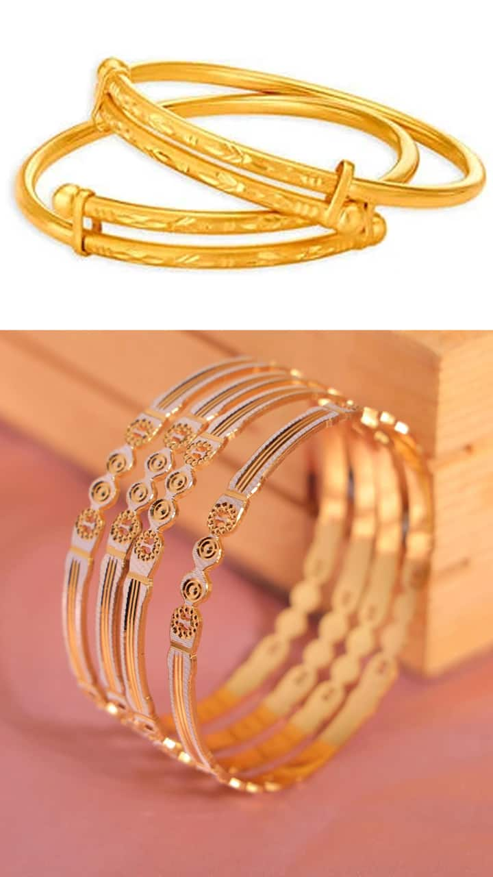 4Gram Gold Bangle Designs for Daughters Wedding mrq