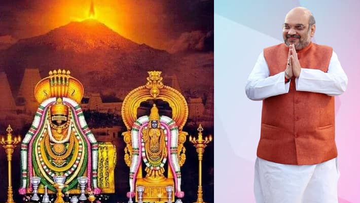 union home minister Amit shah to visit Tiruvannamalai temple on december 28 tvk