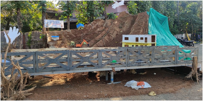 20 feet long bailey bridge in kuttur church for a good cause