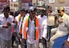 Congress Activists threw Eggs at BJP MLA Munirathna grg 