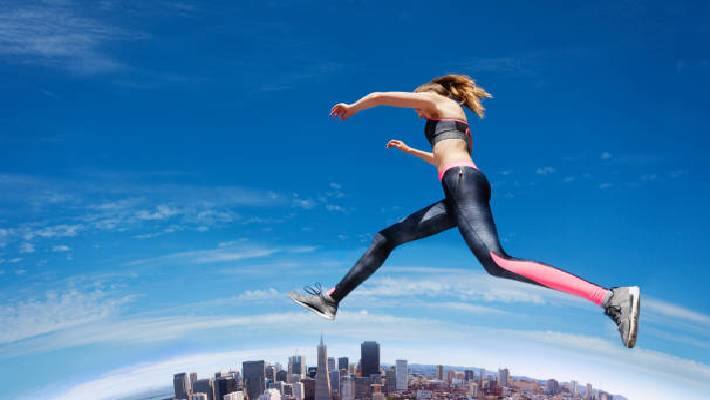women jump 
