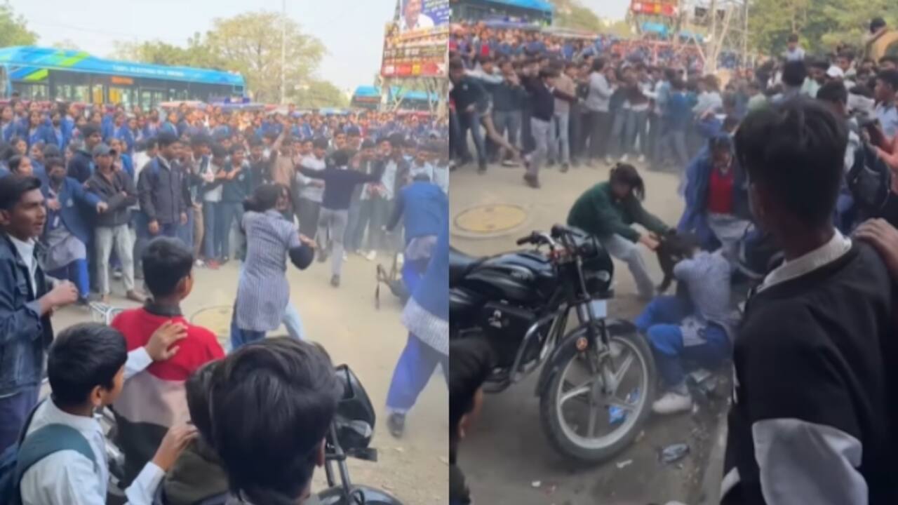 School Fight viral video schoolgirls belt fight