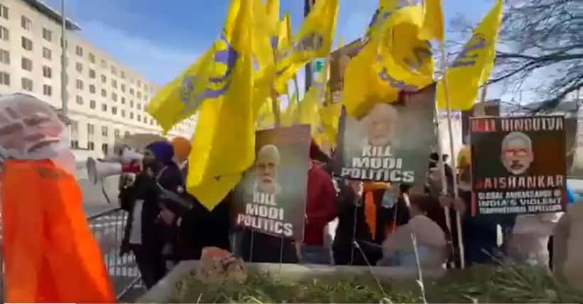 'Kill Modi politics': Khalistani supporters rally outside US State Dept amid Jaishankar's visit (WATCH)