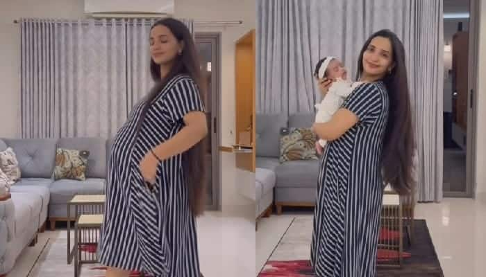 malavika krishnadas share after and before pregnancy video 