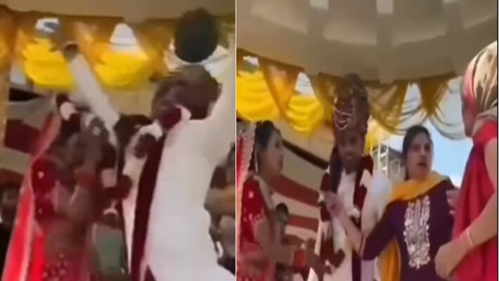 groom slapped girlfriend