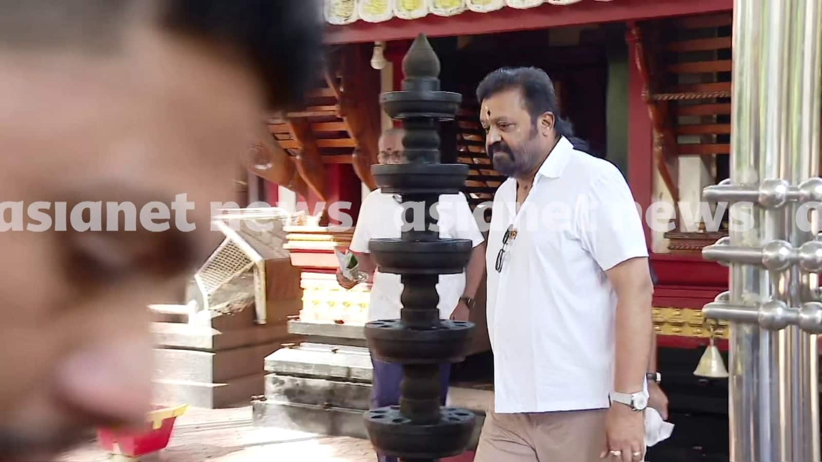 actor suresh gopi joined ottakomban movie location in trivandrum 