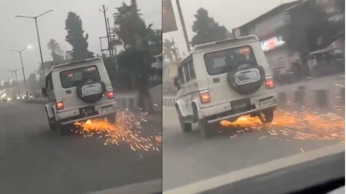  up Moradabad bolero bike accident video chingari driver police investigation