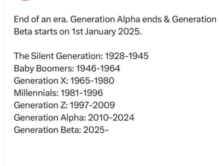 End of an era! Move past Gen Z & Gen Alpha, Generation Beta to start from 2025. Here's all you need to know shk