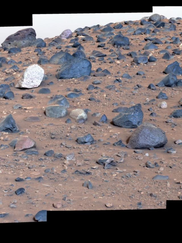 mars is not red as what we thought reveals images of blue rocks 