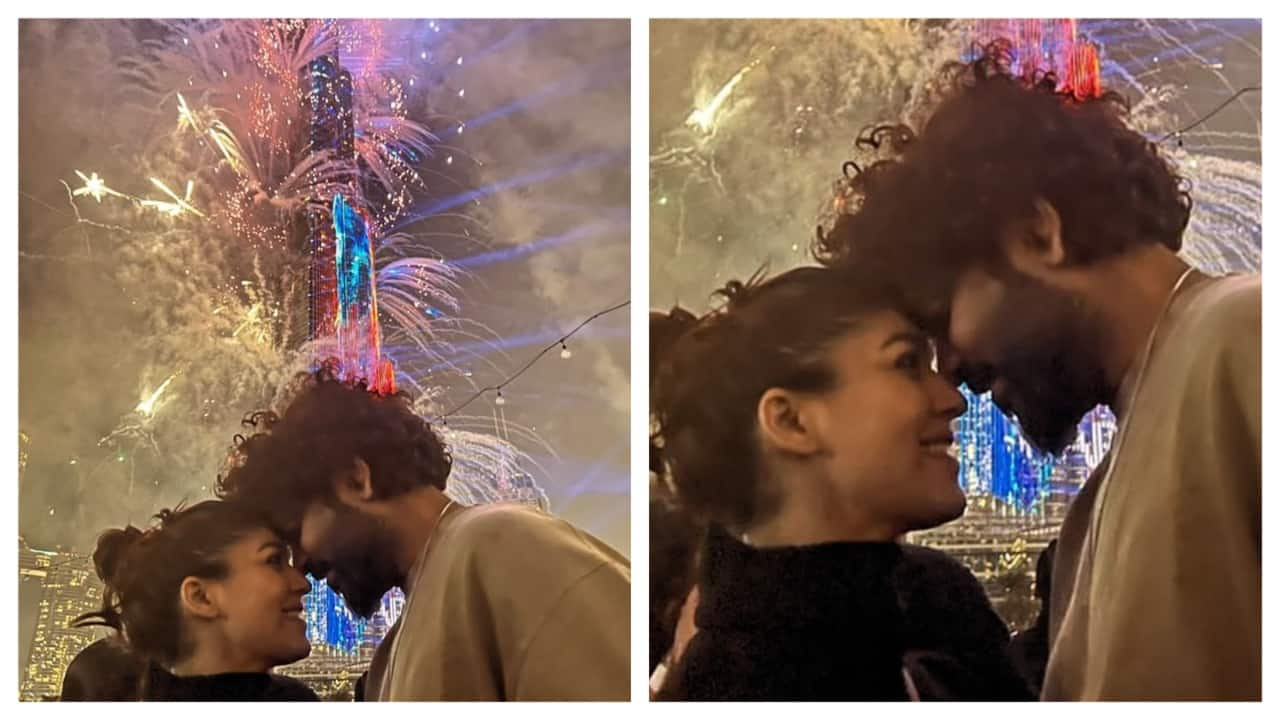 nayanthara and Vignesh shivan romantic 2025 new year celebrating photos mma