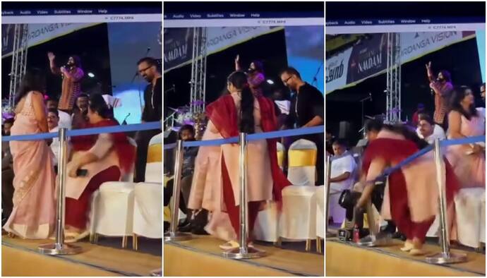 Footage of MLA Uma Thomas' fall from stadium gallery during dance event in Kochi shows safety lapses (WATCH)