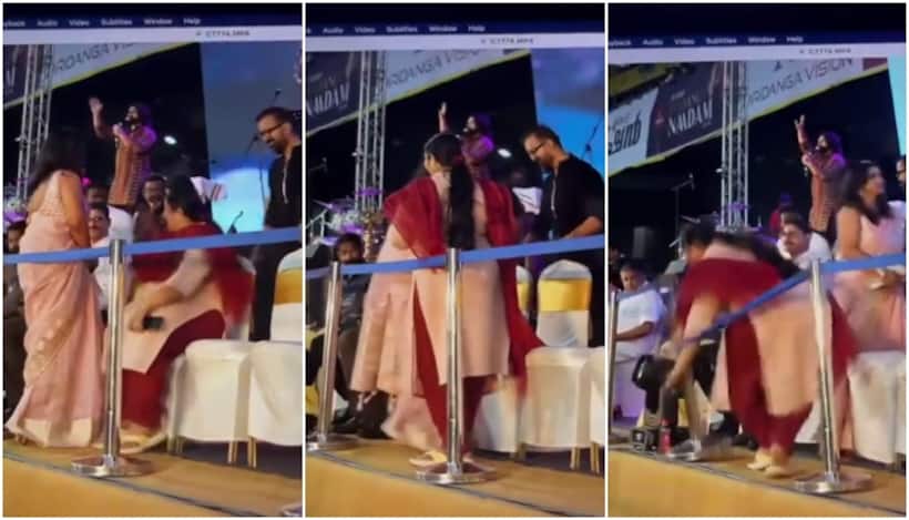 Footage of MLA Uma Thomas' fall from stadium gallery during dance event in Kochi shows safety lapses (WATCH)