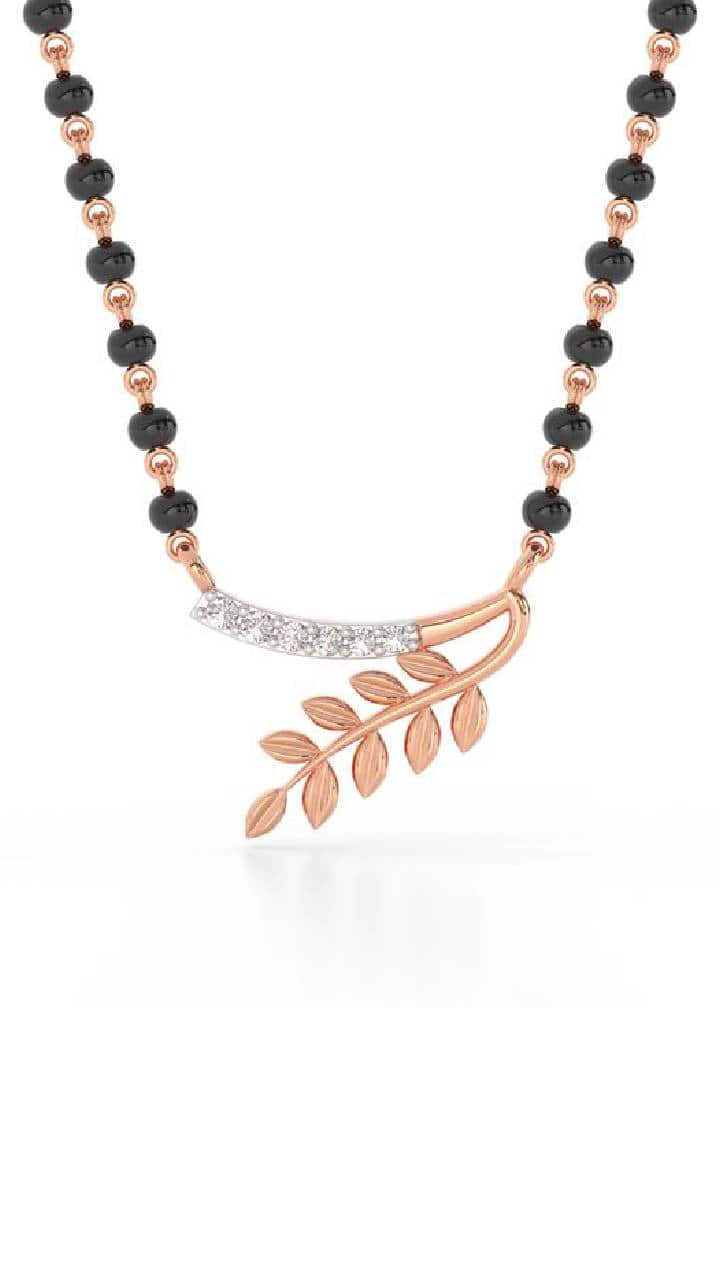 18K Rose Gold Mangalsutra Designs for the Modern Bride gow