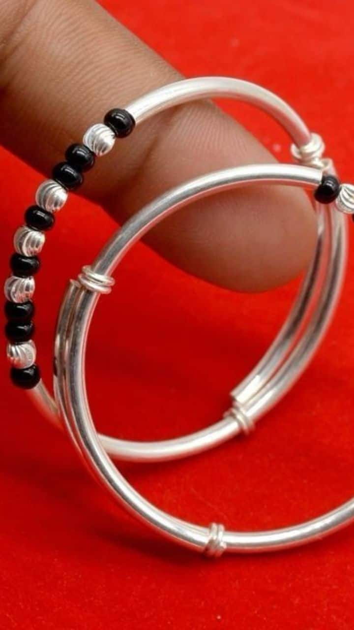 Latest design silver and gold bangles for baby girls