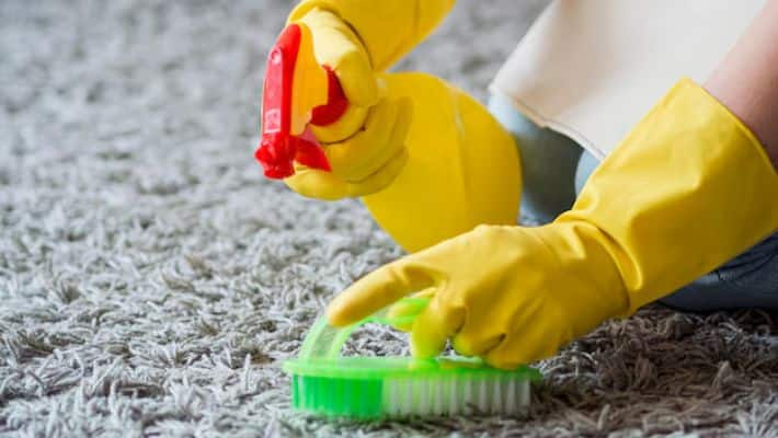 tips to clean floor carpet  at home in tamil mks