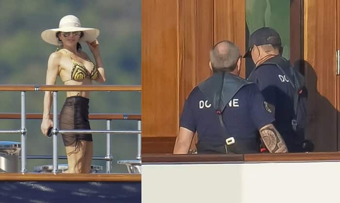 Customs officers raid Amazon founder jeff bezos yacht irked fiancee Lauren Sanchez sunbath ckm