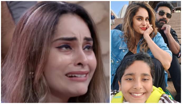 Bigg Boss 18: Shrutika Arjun gets emotional, hugs her husband Arjun and son Arav tightly as they reunite