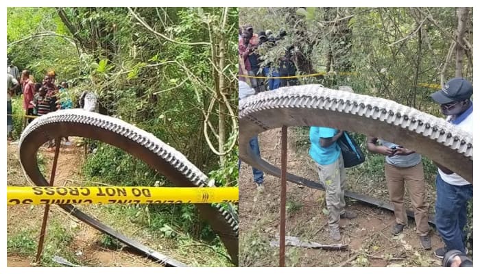 Huge metal debris from rocket fell in to Kenyan village 