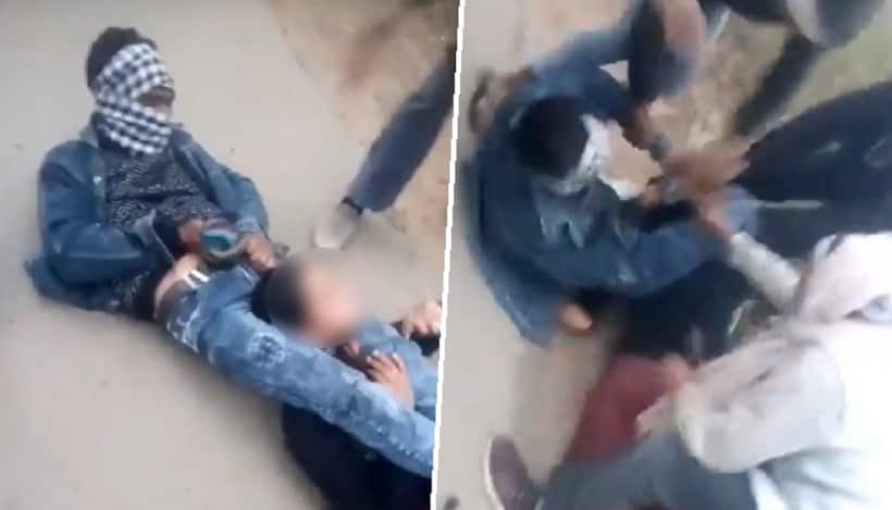 UP SHOCKER! Girl rescued after jilted lover attempts to strangulate her in middle of road in Amroha (WATCH)
