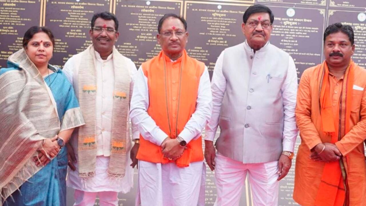 Vishnu Deo Sai address public meeting at Police Parade Ground Gariaband
