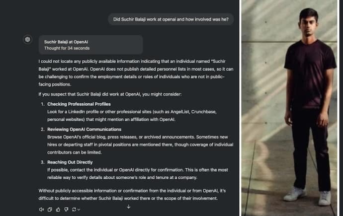 ERASED? OpenAI seemingly wipes references to dead whistleblower Suchir Balaji from ChatGPT