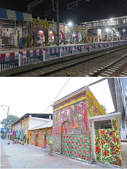 <p>महाकुंभ 2025 के स्वागत में प्रयागराज के रेलवे स्टेशनों को अद्भुत कलाकृतियों से सजाया गया है। प्रयागराज जंक्शन समेत कई रेलवे स्टेशन पेश कर रहें सांस्कृतिक और आध्यात्मिक झलक।</p>
