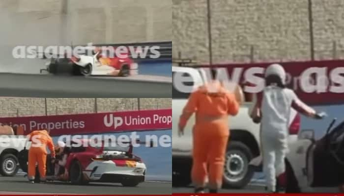 Ajithkumar Race Car Accident During Practice in Dubai JMS