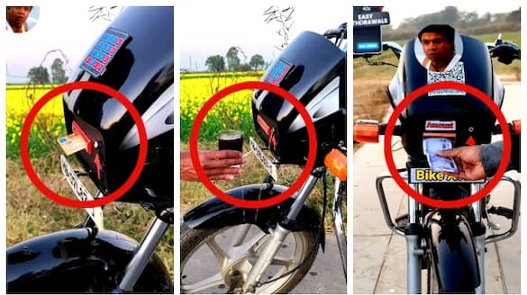 video of a young man making money and soft drinks from a bike has gone viral