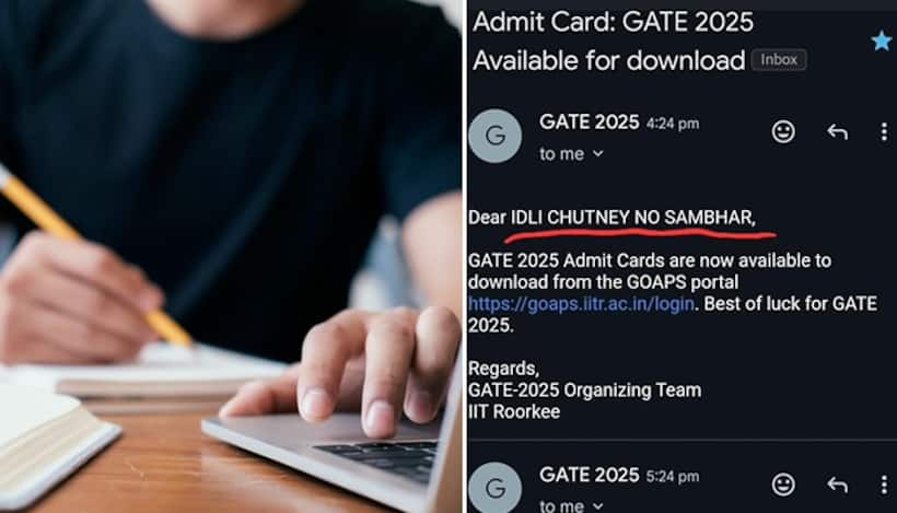 'Dear Idli Chutney No Sambhar': Bizarre email sent to GATE aspirants goes viral, netizens react