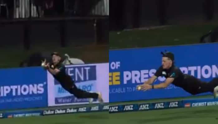 NZ vs SL, 2nd ODI: 'Flying beast' Nathan Smith's stunning catch to dismiss Eshan Malinga goes viral (WATCH)